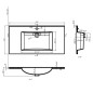 vidaXL Einbauwaschbecken 900x460x130 mm SMC Weiß vidaXL Einbauwaschbecken 900x460x130 mm SMC Weiß