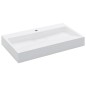 vidaXL Waschbecken 80 x 46 x 11 cm Mineralguss/Marmorguss Weiß vidaXL Waschbecken 80 x 46 x 11 cm Mineralguss/Marmorguss Weiß