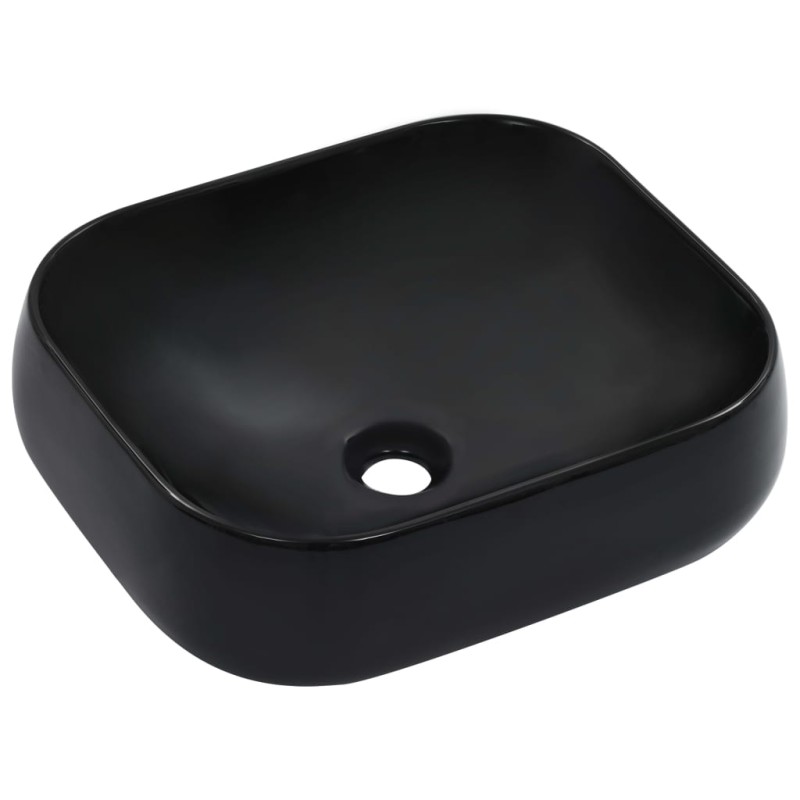 vidaXL Waschbecken 44,5 x 39,5 x 14,5 cm Keramik Schwarz vidaXL Waschbecken 44,5 x 39,5 x 14,5 cm Keramik Schwarz