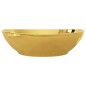 vidaXL Waschbecken 40 x 33 x 13,5 cm Keramik Golden vidaXL Waschbecken 40 x 33 x 13,5 cm Keramik Golden