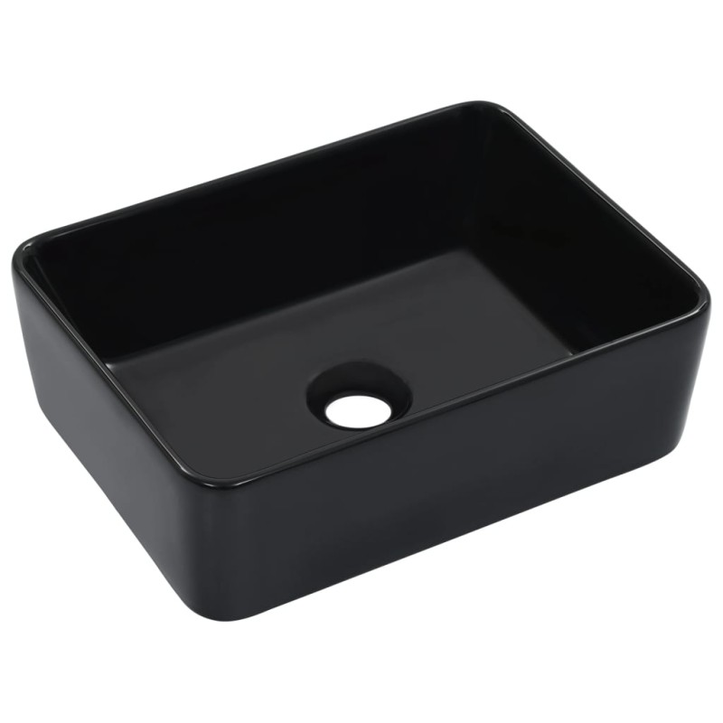 vidaXL Waschbecken 40 x 30 x 13 cm Keramik Schwarz vidaXL Waschbecken 40 x 30 x 13 cm Keramik Schwarz