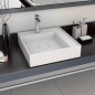 vidaXL Waschbecken 50 x 50 x 12,3 cm Mineralguss/Marmorguss Weiß vidaXL Waschbecken 50 x 50 x 12,3 cm Mineralguss/Marmorguss Weiß