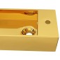 vidaXL Waschbecken mit Überlauf 49 x 25 x 15 cm Keramik Golden vidaXL Waschbecken mit Überlauf 49 x 25 x 15 cm Keramik Golden