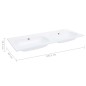 vidaXL Einbau-Doppelwaschbecken 1205x460x145 mm SMC Weiß vidaXL Einbau-Doppelwaschbecken 1205x460x145 mm SMC Weiß