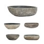 vidaXL Waschbecken Flussstein Oval 45-53 cm  