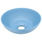vidaXL Waschbecken Keramik Hellblau Rund vidaXL Waschbecken Keramik Hellblau Rund
