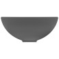 vidaXL Luxus-Waschbecken Rund Matt Dunkelgrau 32,5x14 cm Keramik vidaXL Luxus-Waschbecken Rund Matt Dunkelgrau 32,5x14 cm Keramik