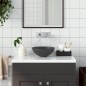 vidaXL Waschbecken Keramik Dunkelgrau Rund vidaXL Waschbecken Keramik Dunkelgrau Rund