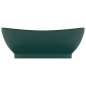 vidaXL Luxus-Waschbecken Überlauf Matt Dunkelgrün 58,5x39cm Keramik vidaXL Luxus-Waschbecken Überlauf Matt Dunkelgrün 58,5x39cm Keramik