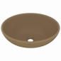 vidaXL Luxuriöses Ovales Waschbecken Matt Creme 40x33 cm Keramik vidaXL Luxuriöses Ovales Waschbecken Matt Creme 40x33 cm Keramik