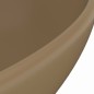 vidaXL Luxuriöses Ovales Waschbecken Matt Creme 40x33 cm Keramik vidaXL Luxuriöses Ovales Waschbecken Matt Creme 40x33 cm Keramik