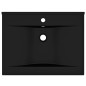 vidaXL Luxus-Waschbecken mit Hahnloch Matt-Schwarz 60x46 cm Keramik vidaXL Luxus-Waschbecken mit Hahnloch Matt-Schwarz 60x46 cm Keramik