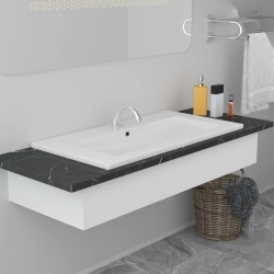 vidaXL Einbauwaschbecken 81x39,5x18,5 cm Keramik Weiß   