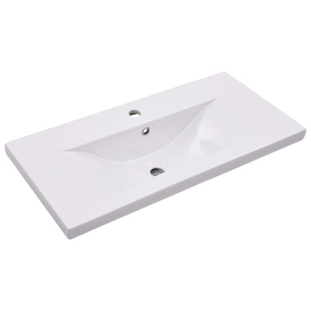 vidaXL Einbauwaschbecken 81x39,5x18,5 cm Keramik Weiß   