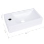 vidaXL Waschbecken 400x220x90 mm SMC Weiß vidaXL Waschbecken 400x220x90 mm SMC Weiß