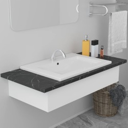vidaXL Einbauwaschbecken 61x39,5x18,5 cm Keramik Weiß   