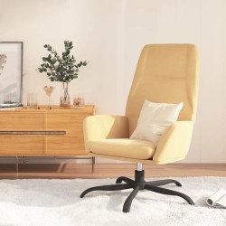 Relaxsessel Creme Wildleder-Optik