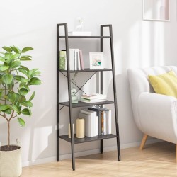 vidaXL Standregal 4 Böden Schwarz 56x35x140 cm