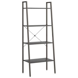 vidaXL Standregal 4 Böden Schwarz 56x35x140 cm