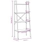 vidaXL Standregal 4 Böden Schwarz 56x35x140 cm vidaXL Standregal 4 Böden Schwarz 56x35x140 cm