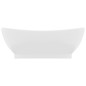 vidaXL Luxus-Waschbecken Überlauf Oval Matt-Weiß 58,5x39 cm Keramik vidaXL Luxus-Waschbecken Überlauf Oval Matt-Weiß 58,5x39 cm Keramik