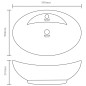 vidaXL Luxus-Waschbecken Überlauf Oval Matt-Weiß 58,5x39 cm Keramik vidaXL Luxus-Waschbecken Überlauf Oval Matt-Weiß 58,5x39 cm Keramik