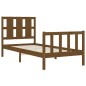 Bettrahmen mit Kopfteil Honigbraun 90x190 cm Massivholz Bettrahmen mit Kopfteil Honigbraun 90x190 cm Massivholz