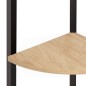 vidaXL Eckregal mit 3 Ablagen Hellbraun und Schwarz 45,5x31,5x120 cm vidaXL Eckregal mit 3 Ablagen Hellbraun und Schwarz 45,5x31,5x120 cm