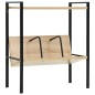 vidaXL Bücherregal 2 Regalböden Schwarz Eiche 52x28x59cm Holzwerkstoff vidaXL Bücherregal 2 Regalböden Schwarz Eiche 52x28x59cm Holzwerkstoff