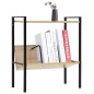 vidaXL Bücherregal 2 Regalböden Schwarz Eiche 52x28x59cm Holzwerkstoff vidaXL Bücherregal 2 Regalböden Schwarz Eiche 52x28x59cm Holzwerkstoff