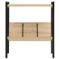 vidaXL Bücherregal 2 Regalböden Schwarz Eiche 52x28x59cm Holzwerkstoff vidaXL Bücherregal 2 Regalböden Schwarz Eiche 52x28x59cm Holzwerkstoff