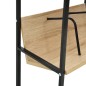 vidaXL Bücherregal 2 Regalböden Schwarz Eiche 52x28x59cm Holzwerkstoff vidaXL Bücherregal 2 Regalböden Schwarz Eiche 52x28x59cm Holzwerkstoff