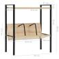 vidaXL Bücherregal 2 Regalböden Schwarz Eiche 52x28x59cm Holzwerkstoff vidaXL Bücherregal 2 Regalböden Schwarz Eiche 52x28x59cm Holzwerkstoff
