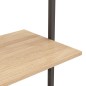 vidaXL Anlehnregal mit 3 Ablagen Hellbraun und Schwarz 64x35x120,5 cm vidaXL Anlehnregal mit 3 Ablagen Hellbraun und Schwarz 64x35x120,5 cm