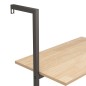 vidaXL Anlehnregal mit 3 Ablagen Hellbraun und Schwarz 64x35x120,5 cm vidaXL Anlehnregal mit 3 Ablagen Hellbraun und Schwarz 64x35x120,5 cm