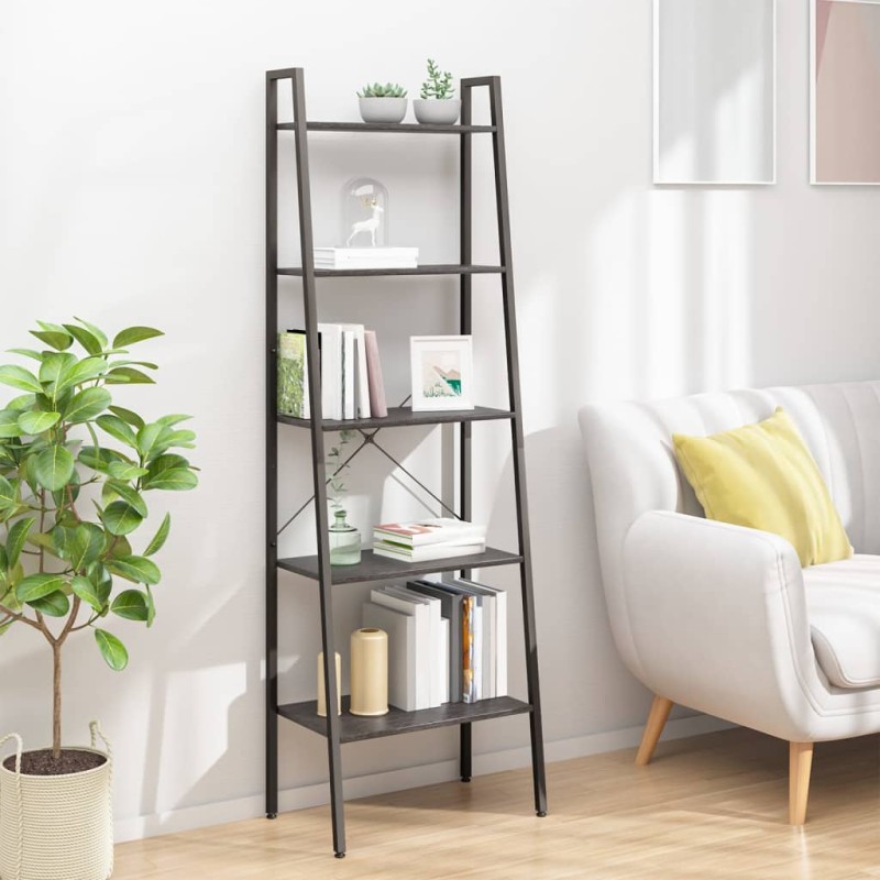 vidaXL Standregal mit 5 Böden Schwarz 56x35x174 cm vidaXL Standregal mit 5 Böden Schwarz 56x35x174 cm