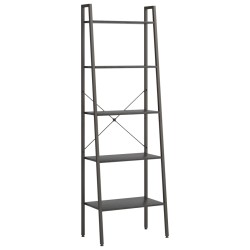 vidaXL Standregal mit 5 Böden Schwarz 56x35x174 cm