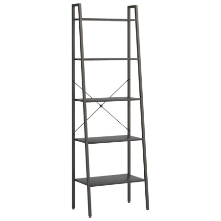 vidaXL Standregal mit 5 Böden Schwarz 56x35x174 cm