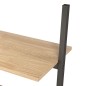 vidaXL Leiterregal mit 5 Böden Hellbraun und Schwarz 64x34x185,5 cm vidaXL Leiterregal mit 5 Böden Hellbraun und Schwarz 64x34x185,5 cm