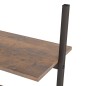 vidaXL Anlehnregal mit 5 Ablagen Dunkelbraun und Schwarz 64x34x185,5cm vidaXL Anlehnregal mit 5 Ablagen Dunkelbraun und Schwarz 64x34x185,5cm