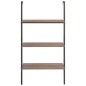 vidaXL Leiterregal mit 3 Böden Dunkelbraun und Schwarz 64x35x120,5cm vidaXL Leiterregal mit 3 Böden Dunkelbraun und Schwarz 64x35x120,5cm