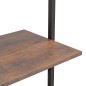 vidaXL Leiterregal mit 3 Böden Dunkelbraun und Schwarz 64x35x120,5cm vidaXL Leiterregal mit 3 Böden Dunkelbraun und Schwarz 64x35x120,5cm