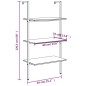 vidaXL Leiterregal mit 3 Böden Dunkelbraun und Schwarz 64x35x120,5cm vidaXL Leiterregal mit 3 Böden Dunkelbraun und Schwarz 64x35x120,5cm