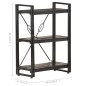 vidaXL Bücherregal 3 Fächer Schwarz 60x30x80 cm Mango Massivholz vidaXL Bücherregal 3 Fächer Schwarz 60x30x80 cm Mango Massivholz