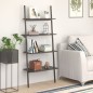 vidaXL Leiterregal mit 4 Böden Schwarz 64x34x150,5 cm vidaXL Leiterregal mit 4 Böden Schwarz 64x34x150,5 cm