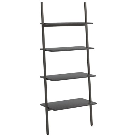 vidaXL Leiterregal mit 4 Böden Schwarz 64x34x150,5 cm