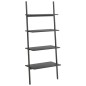 vidaXL Leiterregal mit 4 Böden Schwarz 64x34x150,5 cm vidaXL Leiterregal mit 4 Böden Schwarz 64x34x150,5 cm