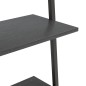 vidaXL Leiterregal mit 4 Böden Schwarz 64x34x150,5 cm vidaXL Leiterregal mit 4 Böden Schwarz 64x34x150,5 cm