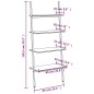 vidaXL Leiterregal mit 4 Böden Schwarz 64x34x150,5 cm vidaXL Leiterregal mit 4 Böden Schwarz 64x34x150,5 cm
