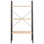 vidaXL Standregal 3 Böden Hellbraun und Schwarz 56x35x108 cm vidaXL Standregal 3 Böden Hellbraun und Schwarz 56x35x108 cm